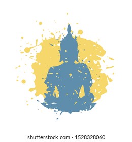 Creative design of budha art illustration