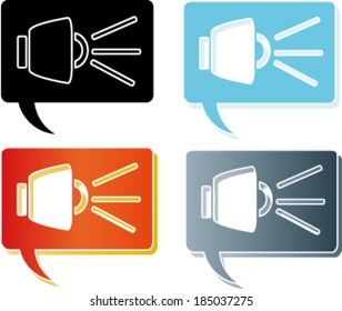 Creative design of  bullhorn. Fully editable vector.