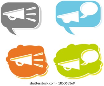 Creative design of  bullhorn. Fully editable vector.