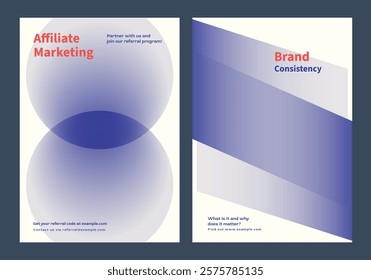 Creative design business marketing poster template vector set. Abstract gradient designs poster with Business marketing concept. Business modern purple gradient design template poster set