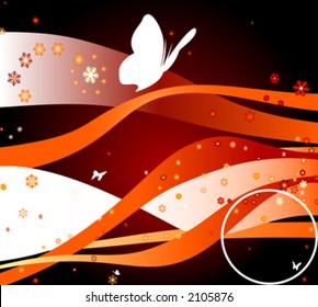 creative design with butterfly, rainbow and stars