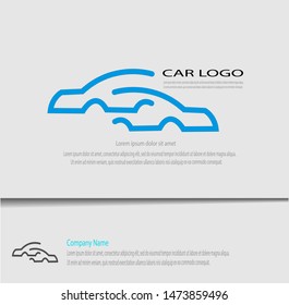 Creative design of car logo template with simple style. Modern logo template.