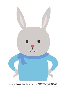 Diseño creativo del dibujo de conejo de dibujos animados