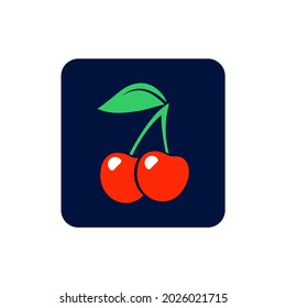 Creative design of cherry fruit symbol