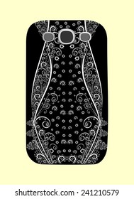 Creative design with christmas background on cases for phones