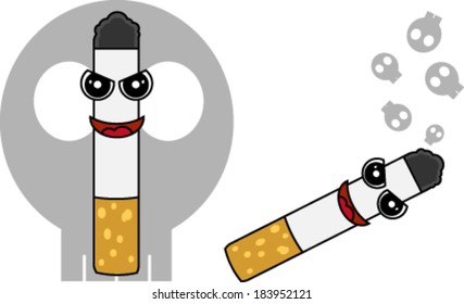 Creative  design of cigarette. Fully editable vector.