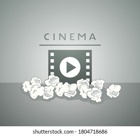 Creative design of cinema popcorn illustration