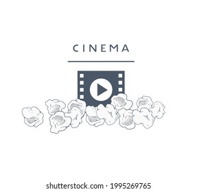 Creative design of cinema popcorn illustration