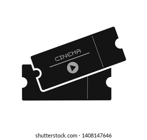 Creative design of cinema tickets icon