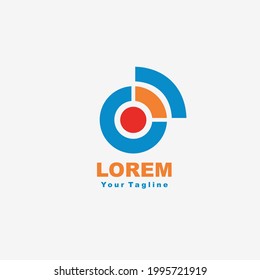 Creative design circle with signal colaboration logo company and corporate