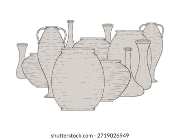 Diseño creativo del diseño del recipiente de la arcilla