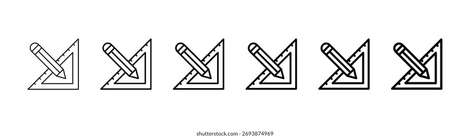 Creative Design   Clean outline style icons with varying line weights