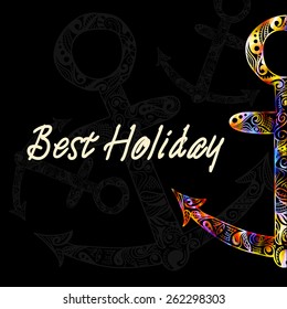 Creative design of colorful anchor