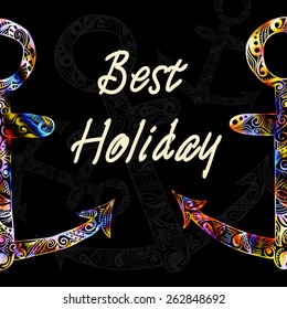 Creative design of colorful anchor