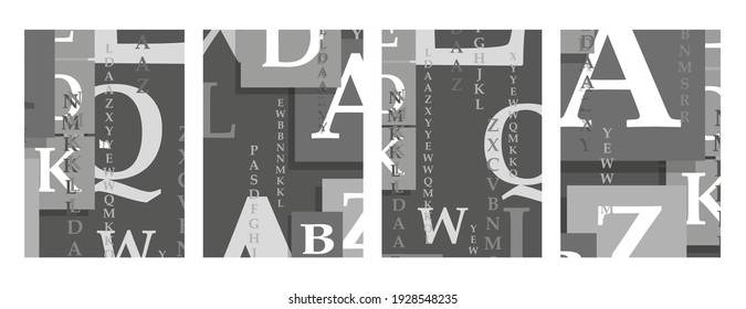 Creative design with colorful font and lettering. Cards and caps background.