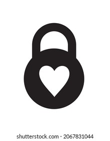 diseño creativo combinación de bloqueo con vector de amor
