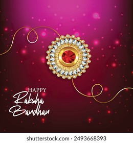 Creative design concept for happy raksha bandhan celebration background