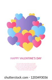 Creative design concept with heart for Valentine's day, Mother's day, greeting cards or love confession.