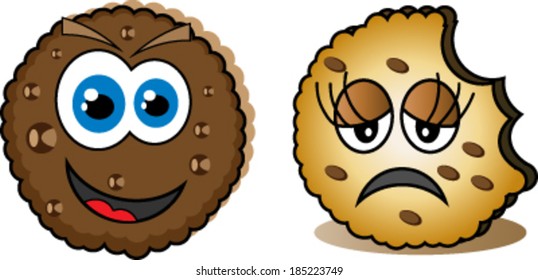 Creative design of  cookie. Fully editable vector.