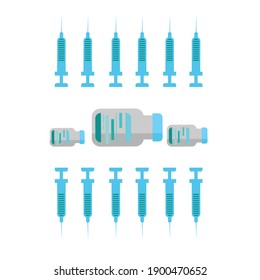 Creative design for Coronavirus vaccine vector background. Covid-19 corona virus vaccination. Time to vaccinate. Treatment for coronavirus covid-19. Vector illustration.