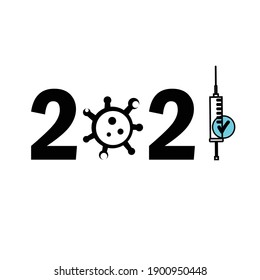Diseño creativo para el fondo vectorial de la vacuna Coronavirus.Tiempo de vacunar.Tratamiento para covid-19. Ilustración vectorial.