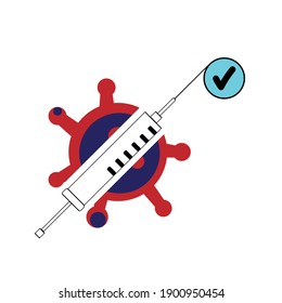 Creative design for Coronavirus vaccine vector background.Time to vaccinate.Treatment for covid-19. Vector illustration.