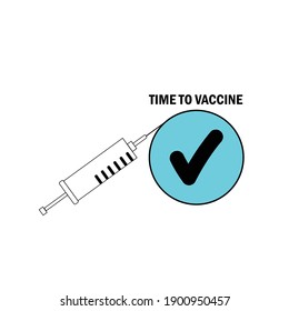Creative design for Coronavirus vaccine vector background.Time to vaccinate.Treatment for covid-19. Vector illustration.