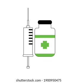 Creative design for Coronavirus vaccine vector background.Time to vaccinate.Treatment for covid-19. Vector illustration.