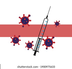 Creative design for Coronavirus vaccine vector background.Time to vaccinate.Treatment for covid-19. Vector illustration.