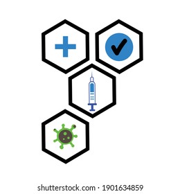 Creative design for Coronavirus vaccine vector background.Time to vaccinate.Treatment for covid-19. Vector illustration.