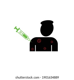 Creative design for Coronavirus vaccine vector background.Time to vaccinate.Treatment for covid-19. Vector illustration.