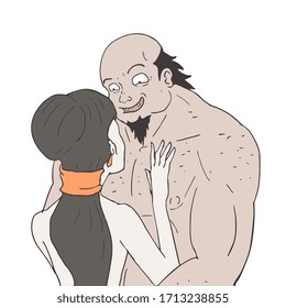 Creative design of couple in love illustration
