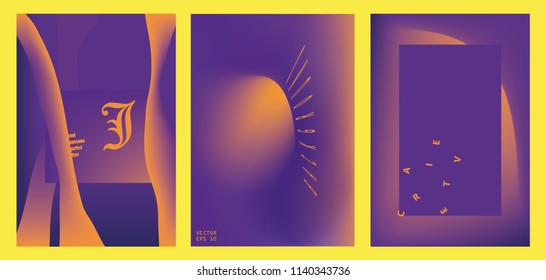 Creative design covers with vibrant gradients.