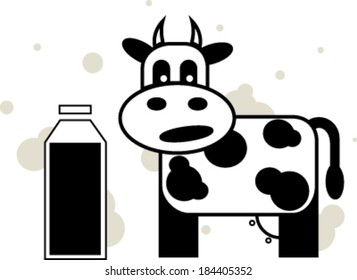 Creative  design of cow. Fully editable vector.
