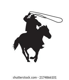 diseño creativo de vaquero con caballo de cuerda