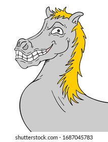 Diseño creativo de caballo loco