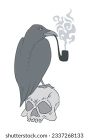 Creative design of crow illustration