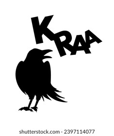 Diseño creativo de la ilustración de crow