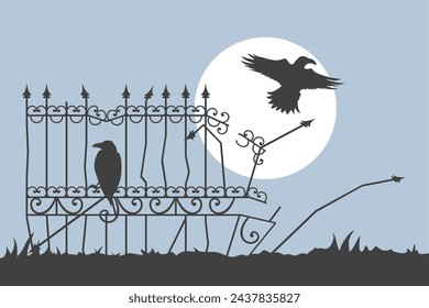Creative design of crow illustration