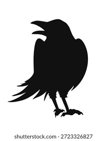 Diseño creativo de la ilustración del cuervo