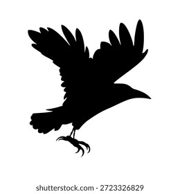 Diseño creativo de la ilustración del cuervo