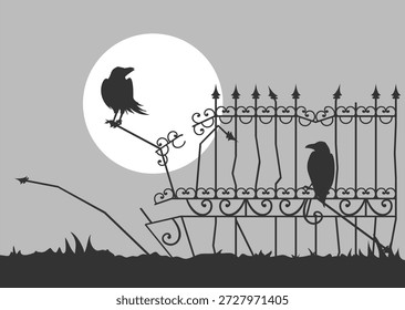 Design criativo de ilustração de corvo