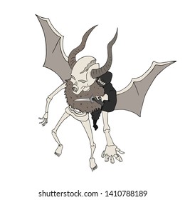 Creative design of demon illustration