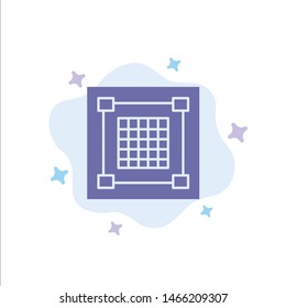 Creative, Design, Designer, Graphic, Grid Blue Icon on Abstract Cloud Background. Vector Icon Template background