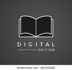 Creative design of digital book edition symbol