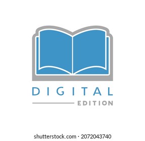 Creative design of digital book edition symbol
