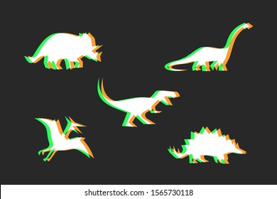 creative design of dinosaurs symbols