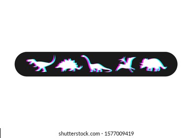 creative design of dinosaurs symbols