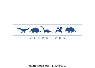 Creative design of dinosaurs symbols