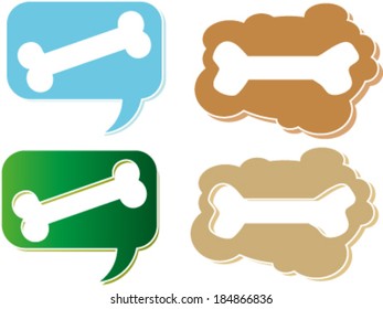 Creative design of dog bone. Fully editable vector.